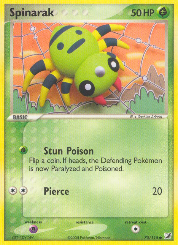 EX Unseen Forces Spinarak #75/115